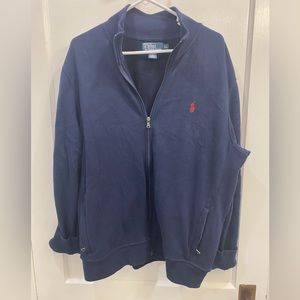 Mens navy polo zip up
